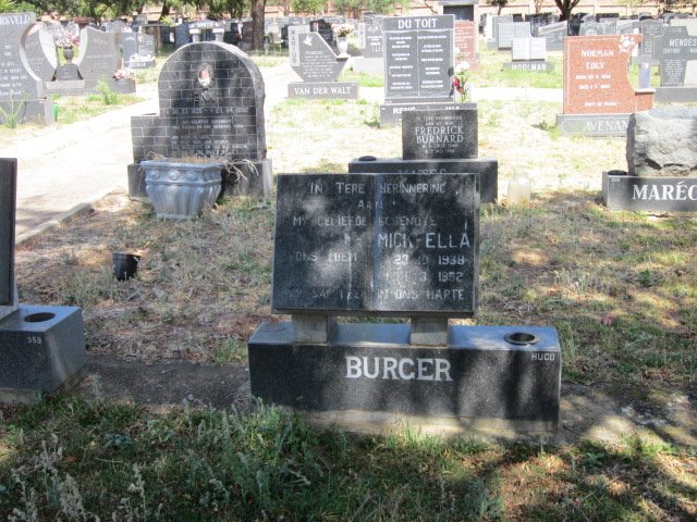 BURGER Mick-Ella 1938-1992