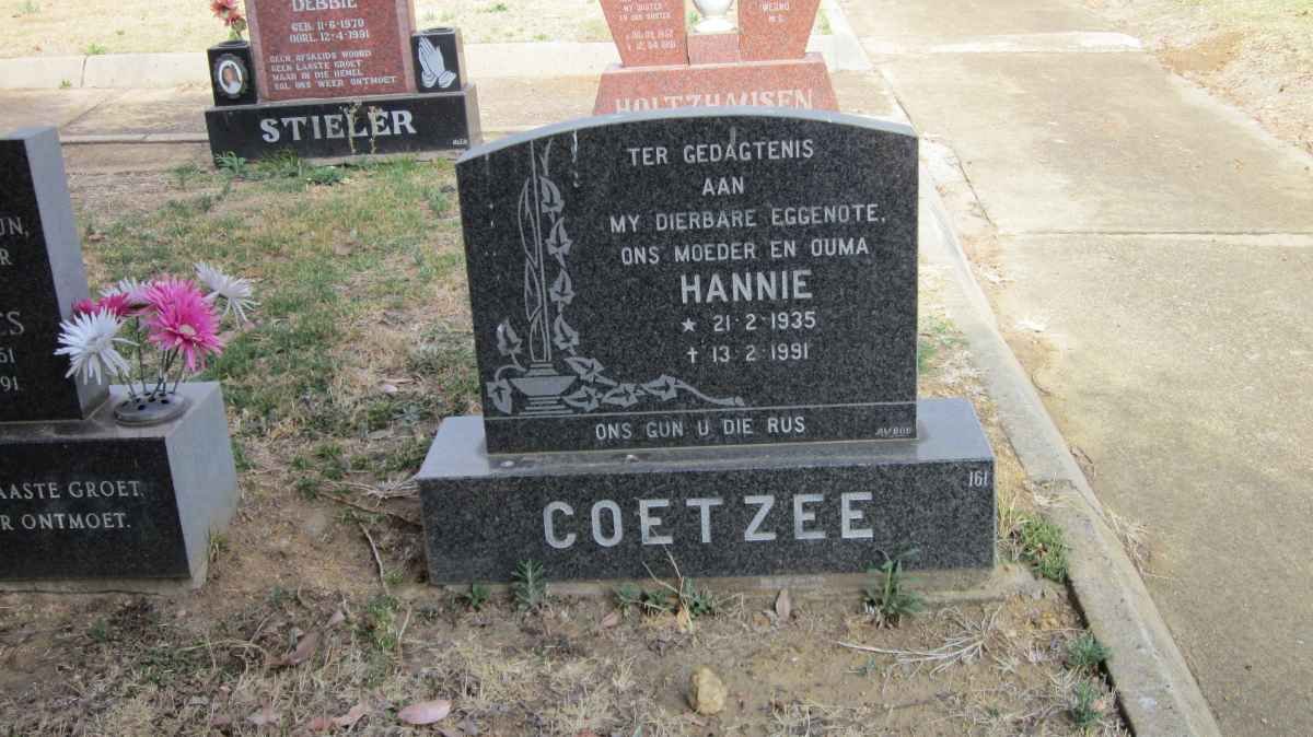 COETZEE Hannie 1935-1991