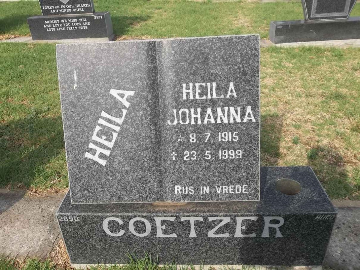 COETZER Heila Johanna 1915-1999