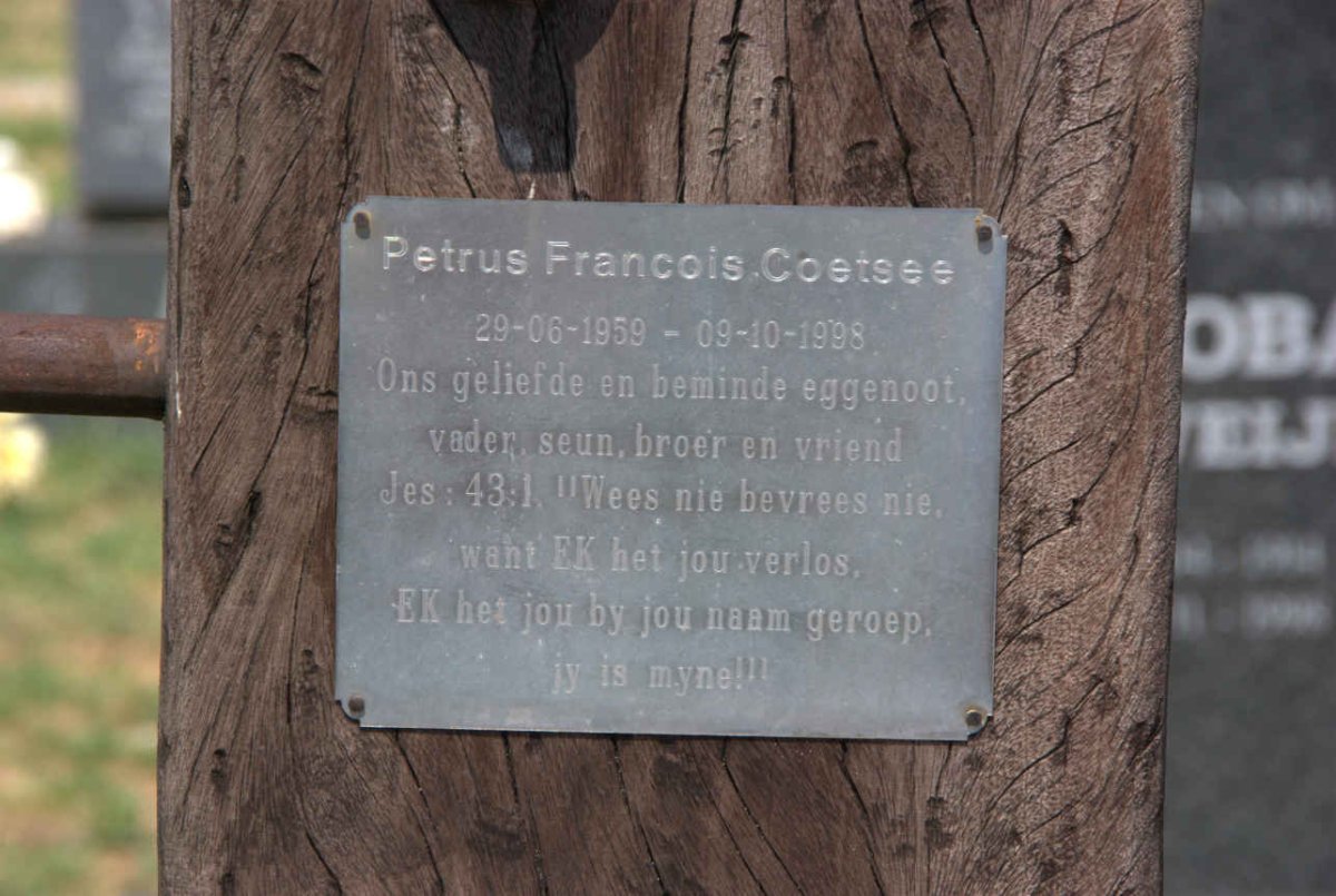 COETSEE Petrus Francois 1959-1998