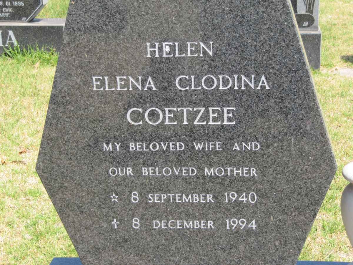 COETZEE Helen Elena Clodina 1940-1994
