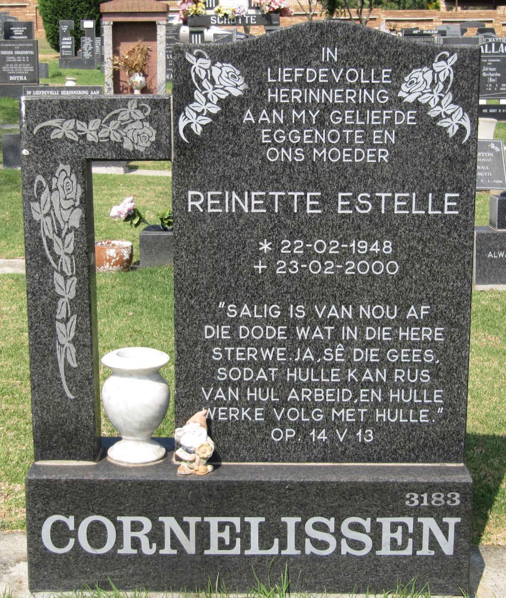 CORNELISSEN Reinette Estelle 1948-2000