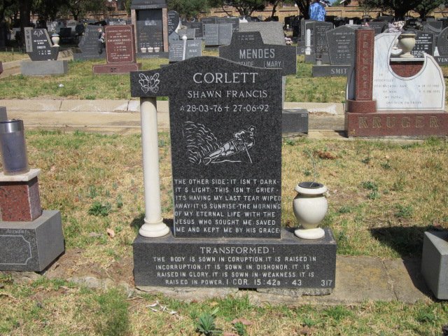 CORLETT Shawn Francis 1976-1992