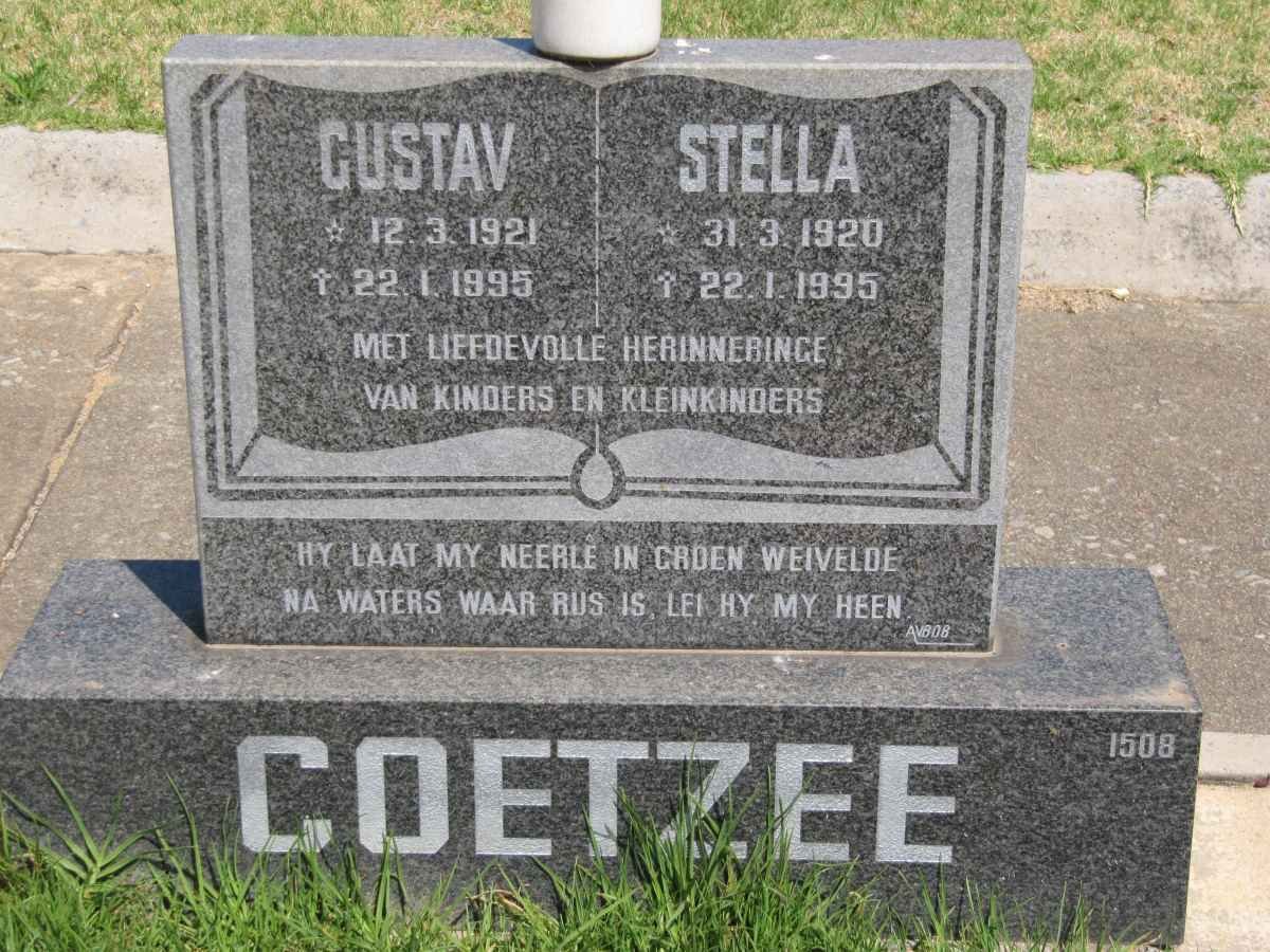 COETZEE Gustav 1921-1995 &amp; Stella 1920-1995