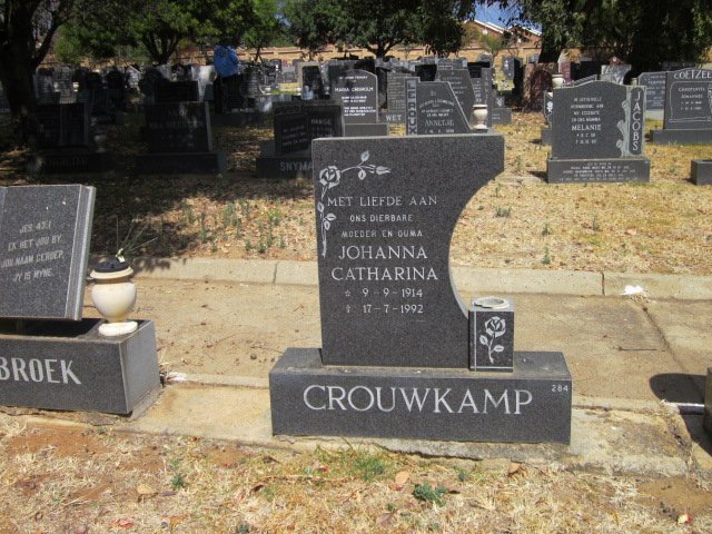 CROUWKAMP Johanna Catharina 1914-1992