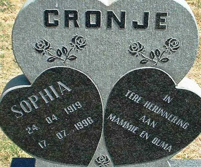 CRONJE Sophia 1919-1996