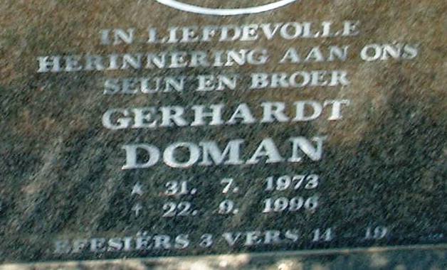 DOMAN Gerhardt 1973-1996