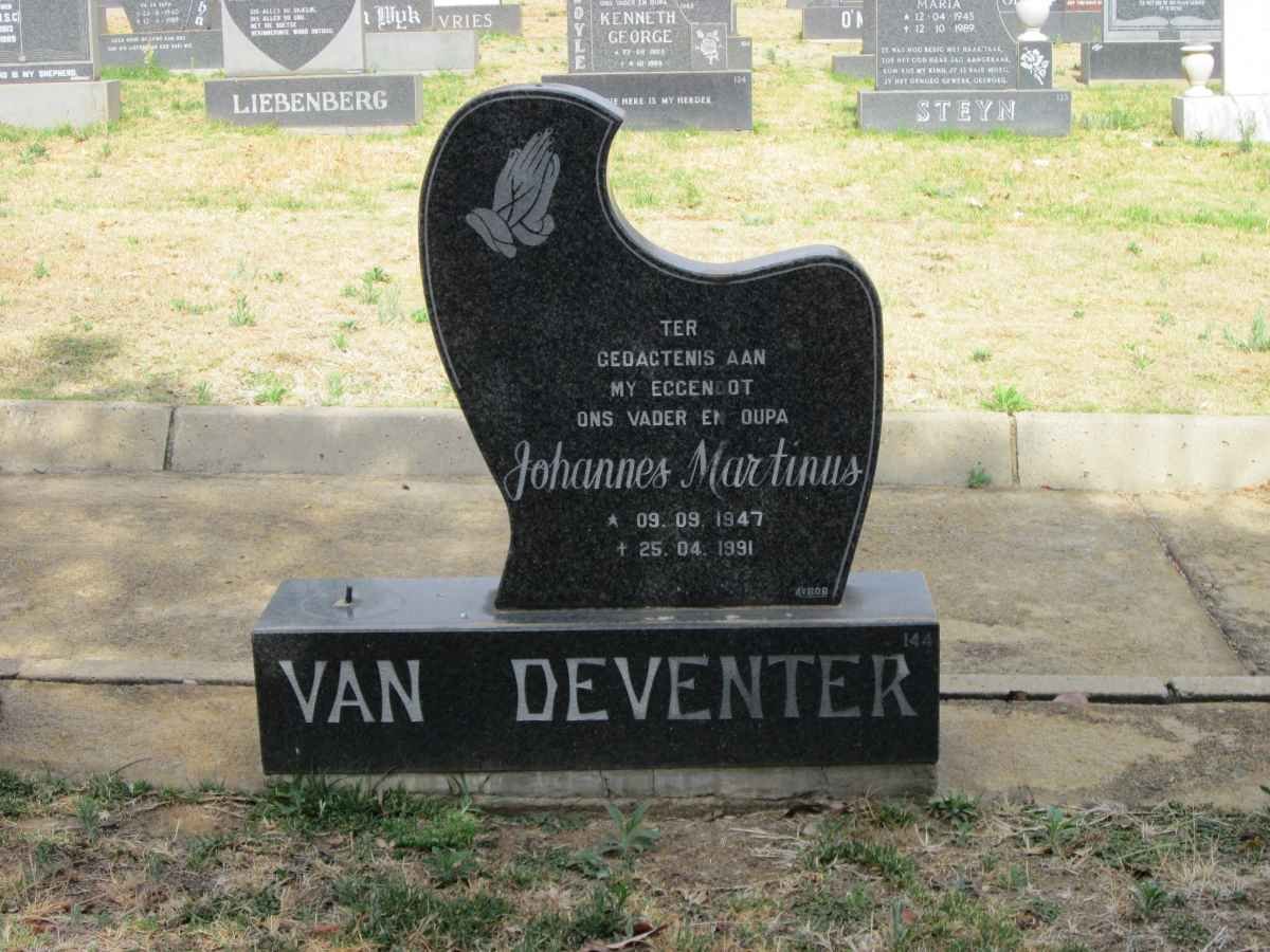 DEVENTER Johannes Martinus, van 1947-1991