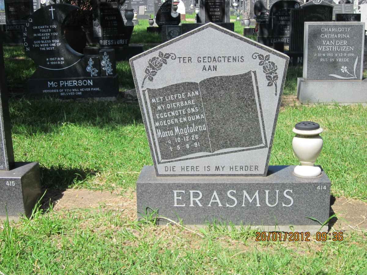 ERASMUS Maria Magtalena 1926-1991