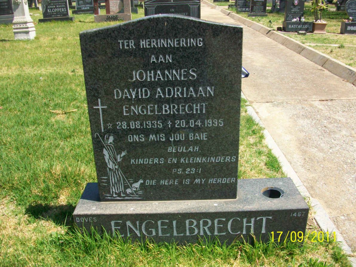 ENGELBRECHT Johannes David Adriaan 1935-1995