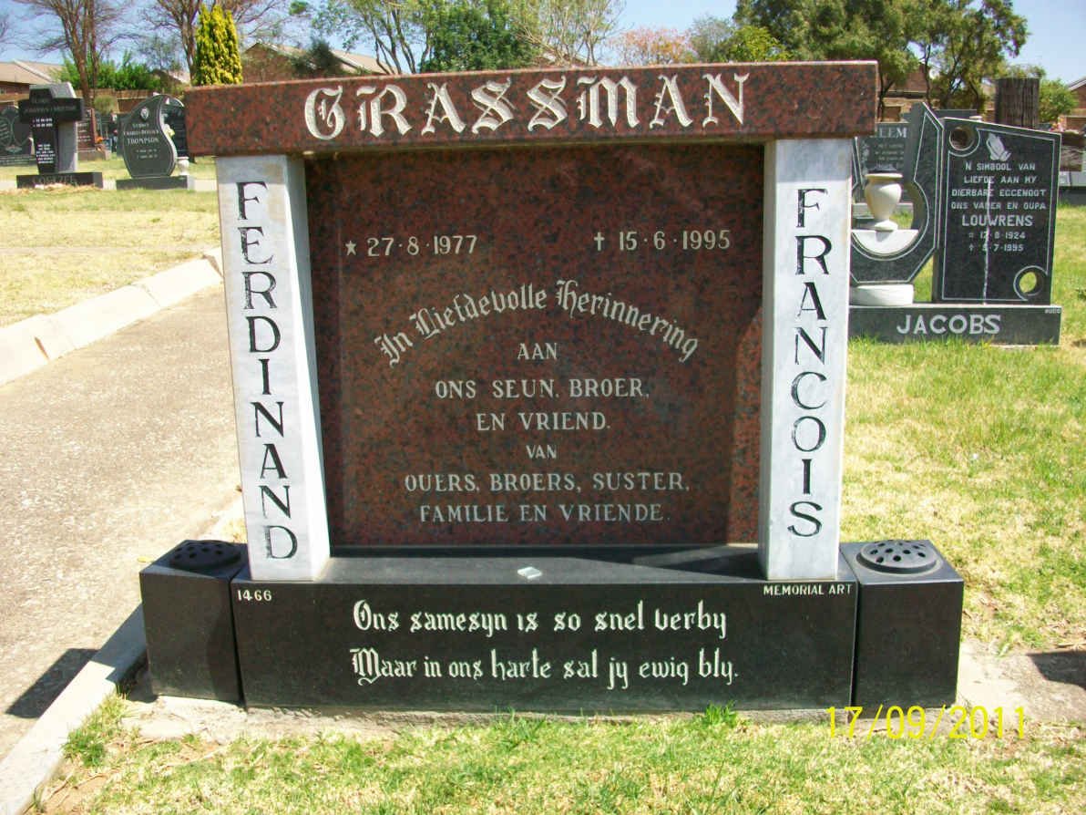 GRASSMAN Ferdinand Francois 1977-1995