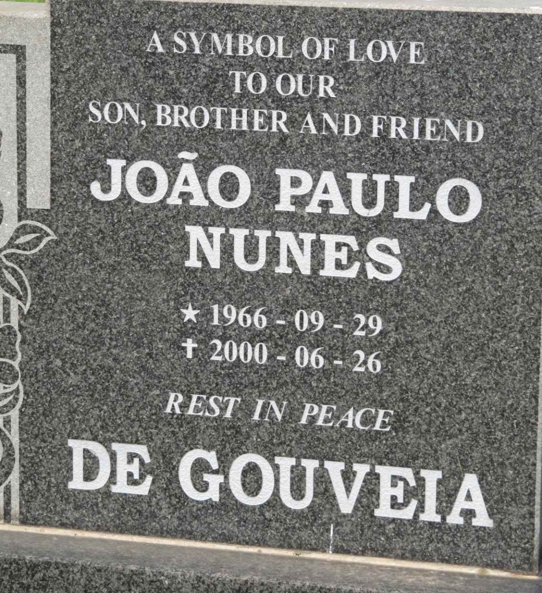 GOUVEIA João Paulo Nunes, de 1966-2000