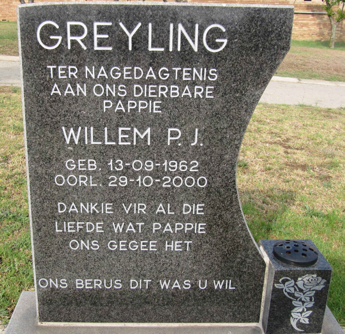 GREYLING Willem P.J. 1962-2000