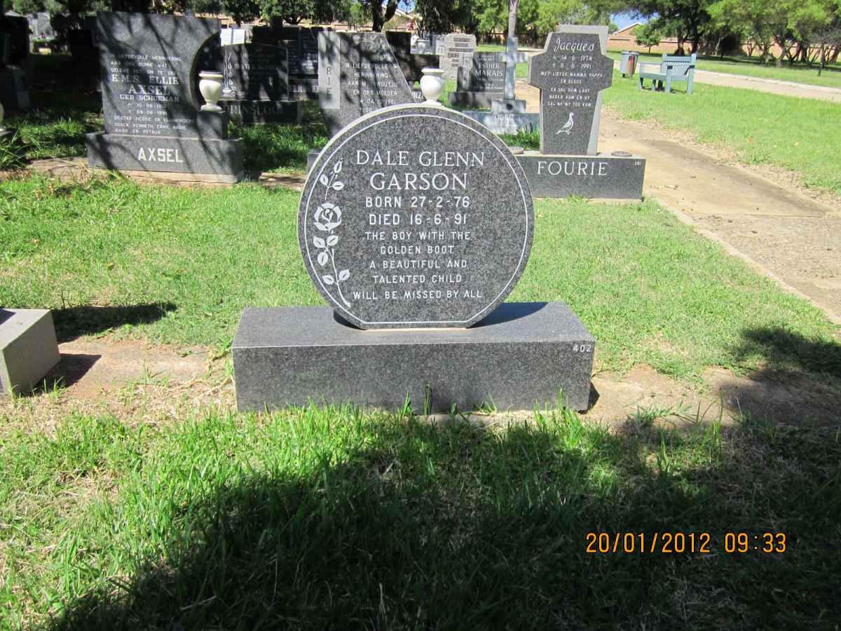 GARSON Dale Glenn 1976-1991