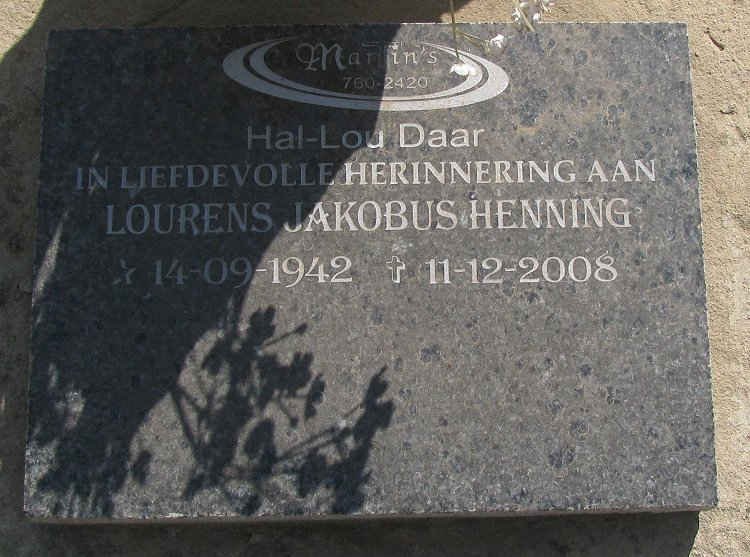HENNING Lourens Jakobus 1942-2008