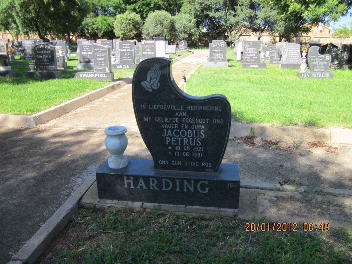 HARDING Jacobus Petrus 1921-1991