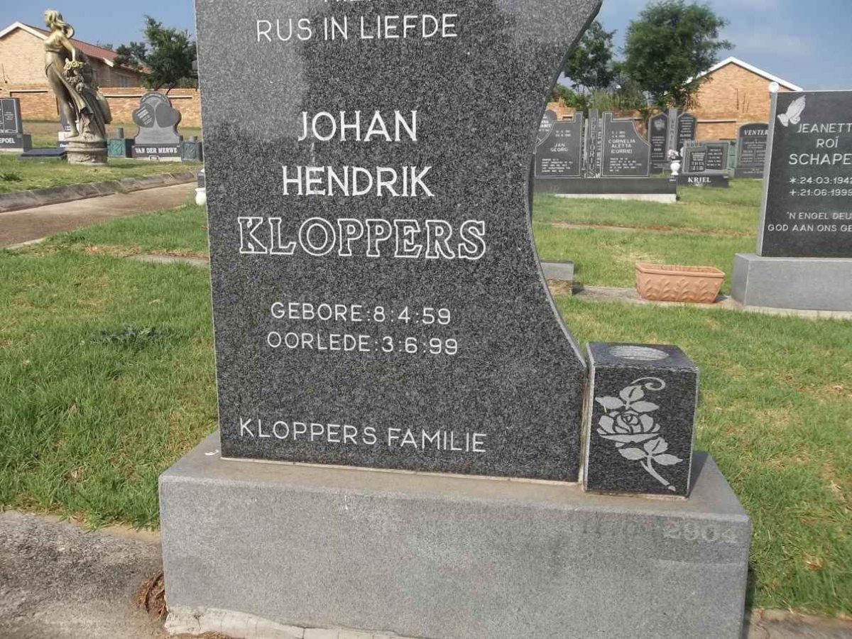 KLOPPERS Johan Hendrik 1959-1999