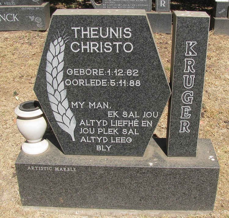 KRUGER Theunis Christo 1962-1988