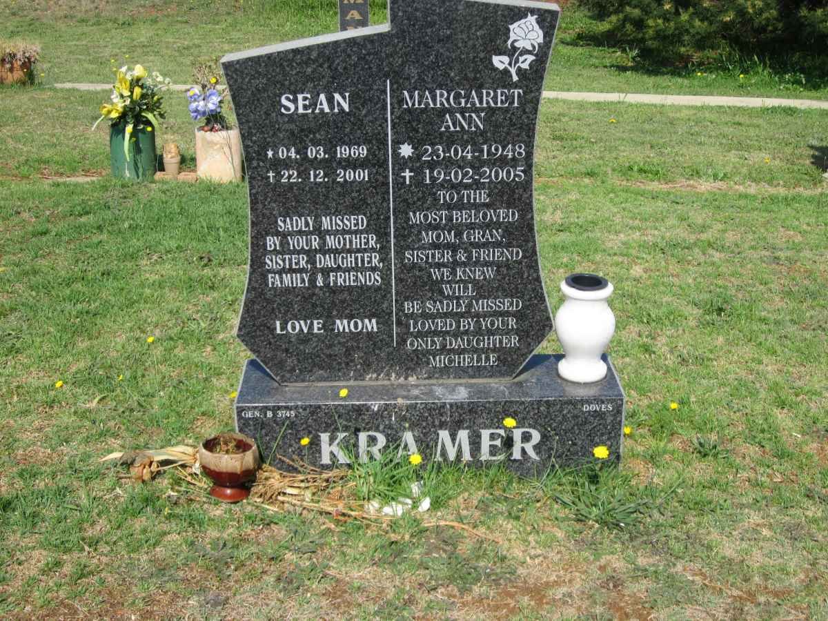 KRAMER Margaret Ann 1948-2005 :: KRAMER Sean 1969-2001