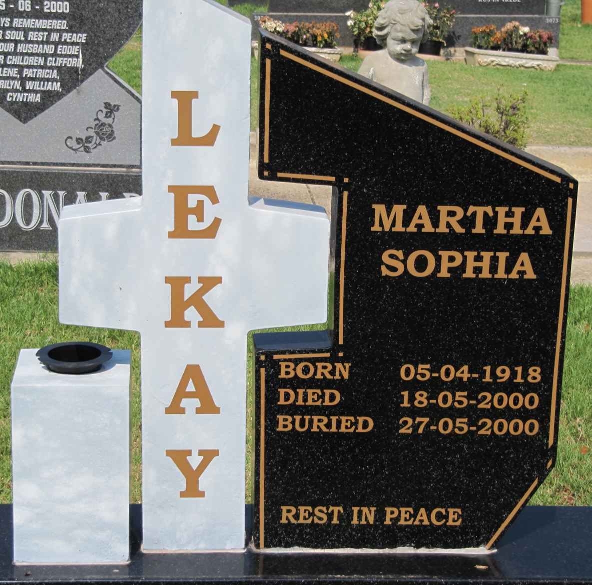 LEKAY Martha Sophia 1918-2000