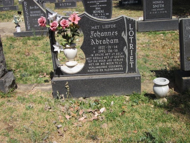 LOTRIET Johannes Abraham 1937-1992