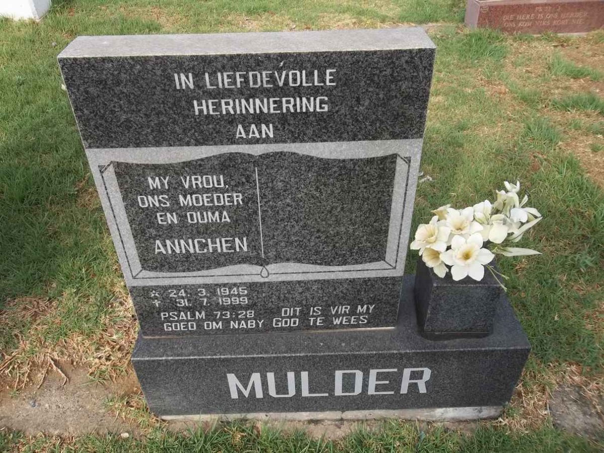 MULDER Annchen 1945-1999