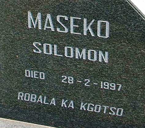 MASEKO Solomon -1997