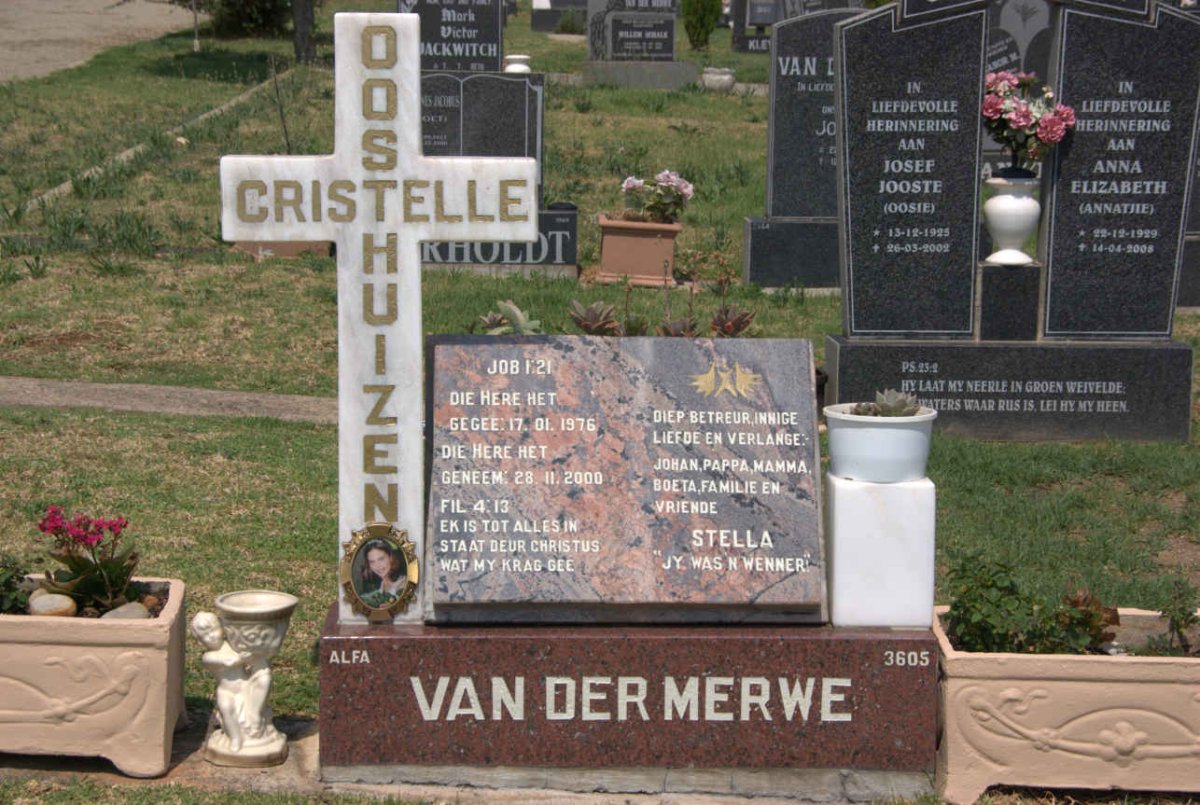 MERWE Christelle, van der nee OOSTHUIZEN 1976-2000