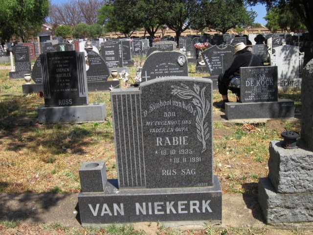 NIEKERK Rabie, van 1935-1991