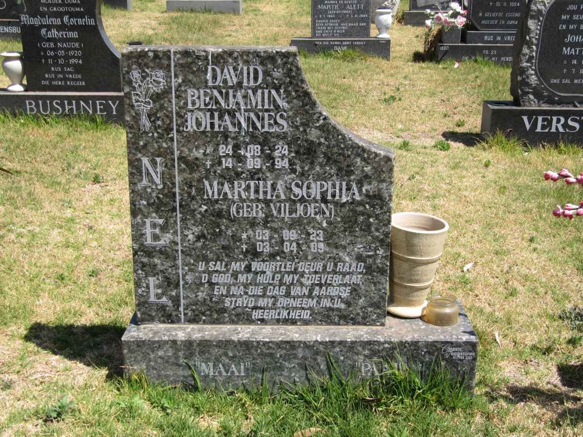 NEL David Benjamin Johannes 1924-1994 &amp; Martha Sophia VILJOEN 1923-2009