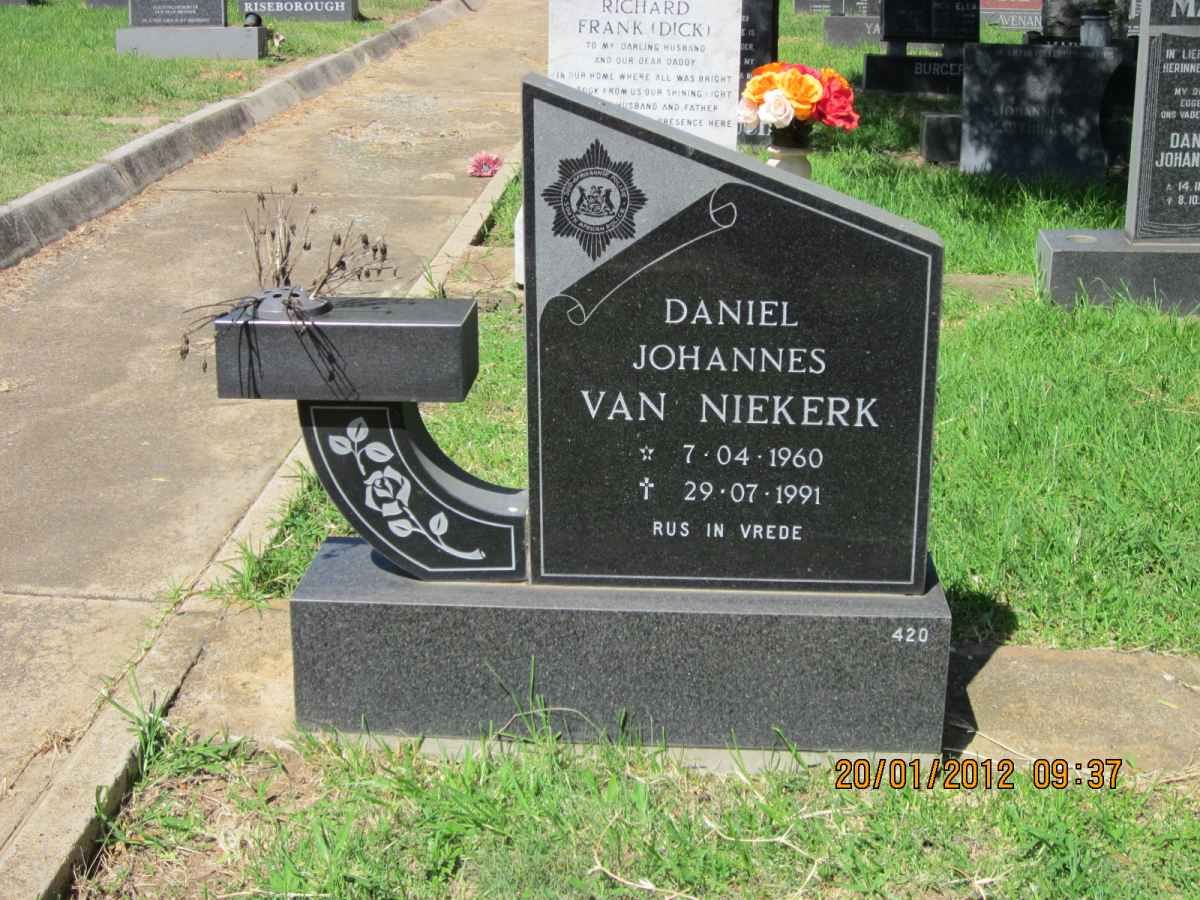 NIEKERK Daniel Johannes, van 1960-1991