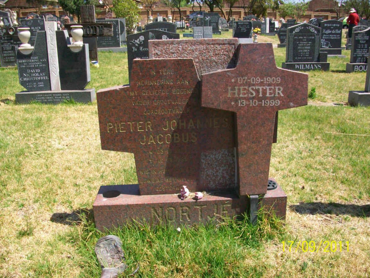 NORTJÉ Pieter Johannes Jacobus 1905-1995 &amp; Hester 1909-1999