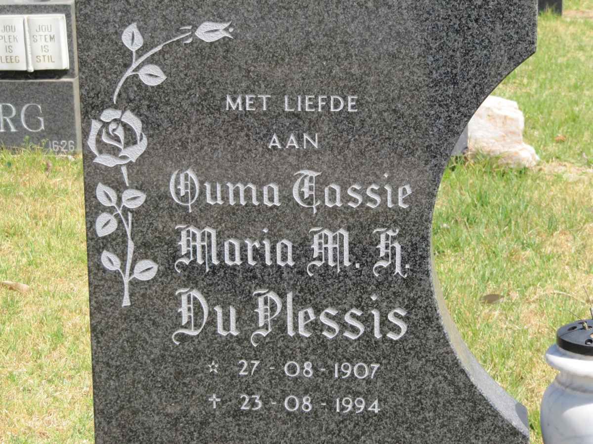 PLESSIS Maria M.H., du 1907-1994