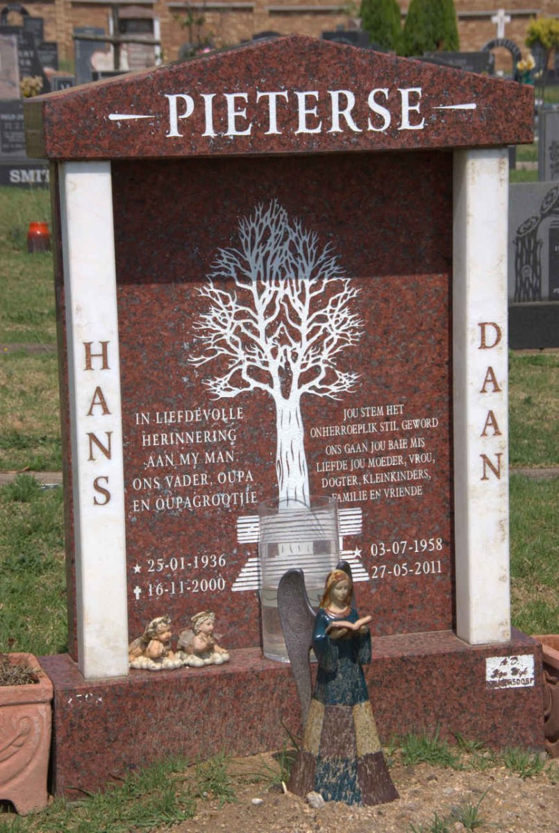 PIETERSE Hans 1936-2000 : PIETERSE Daan 1958-2011