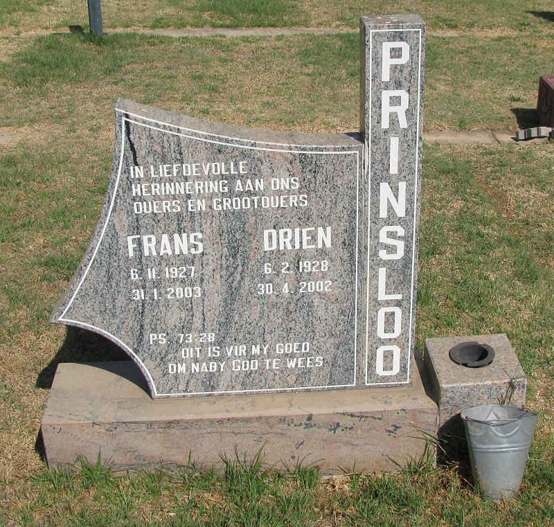 PRINSLOO Frans 1927-2003 &amp; Drien 1928-2002
