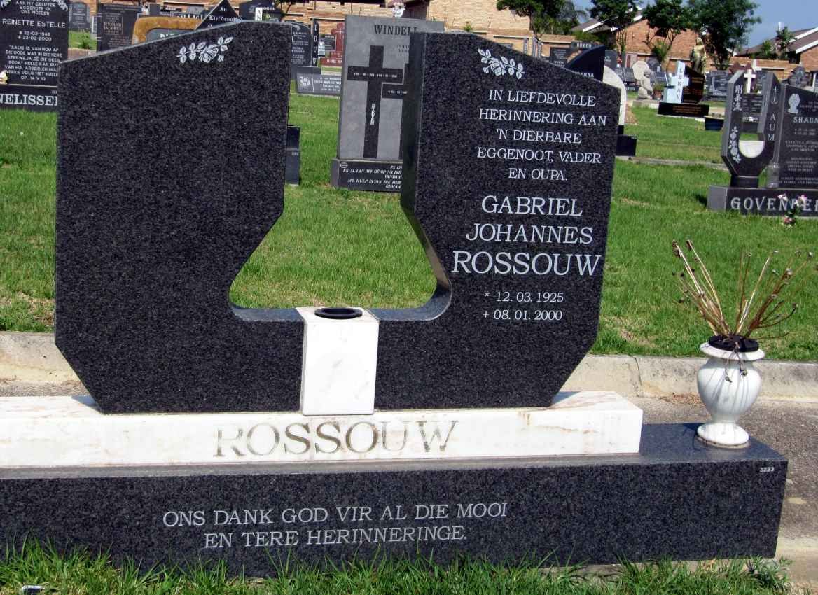 ROSSOUW Gabriel Johannes 1925-2000