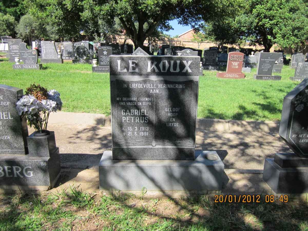 ROUX Gabriel Petrus, le 1913-1991
