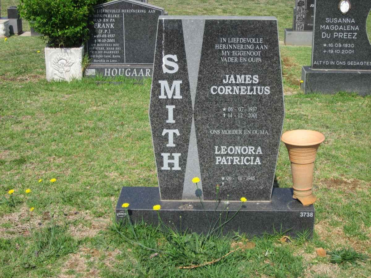 SMITH James Cornelius 1937-2001 &amp; Leonora Patricia 1945-