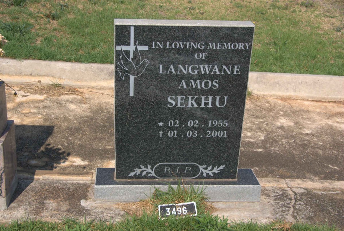 SEKHU Langwane Amos 1955-2001