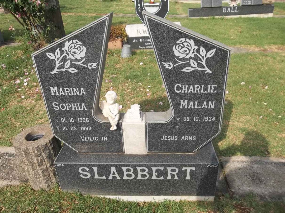 SLABBERT Charlie Malan 1934- &amp; Marina Sophia 1936-1999
