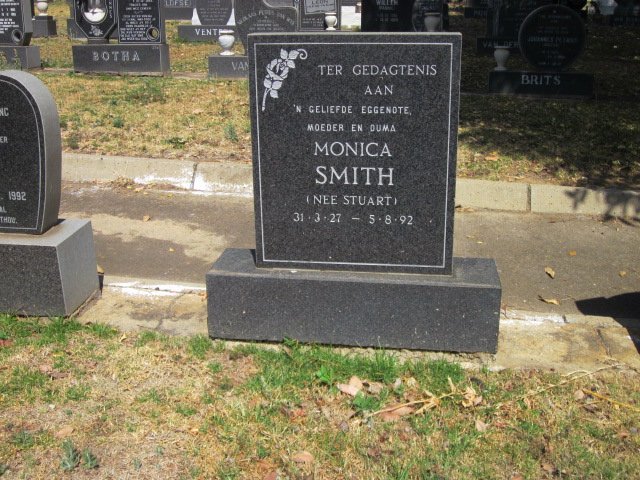 SMITH Monica nee STUART 1927-1992