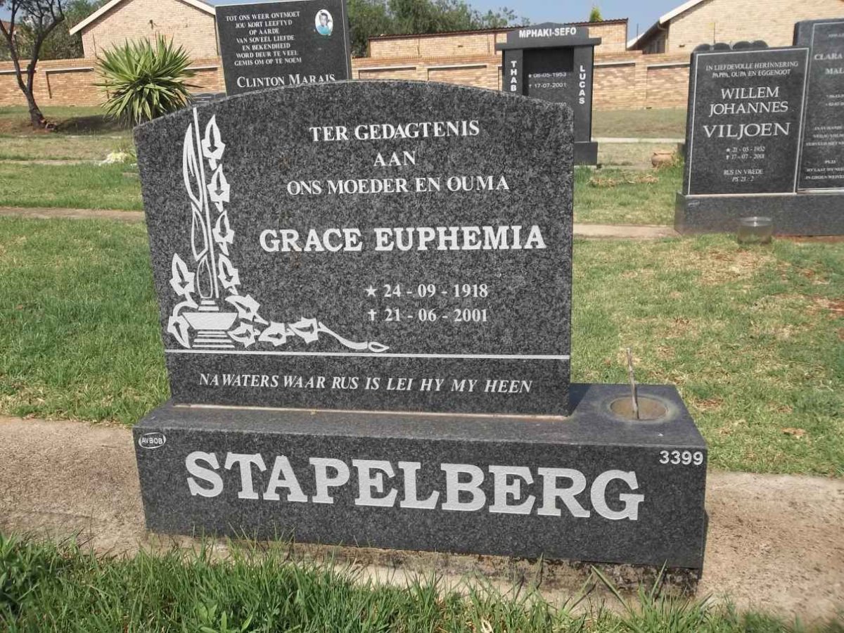 STAPELBERG Grace Euphemia 1918-2001