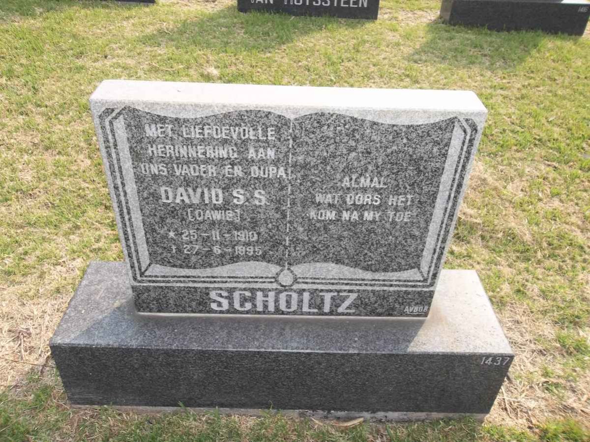 SCHOLTZ David S.S. 1910-1995