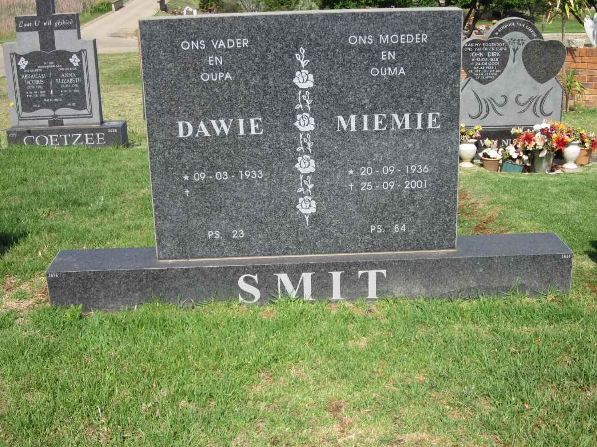 SMIT Dawie 1933- &amp; Miemie 1936-2001