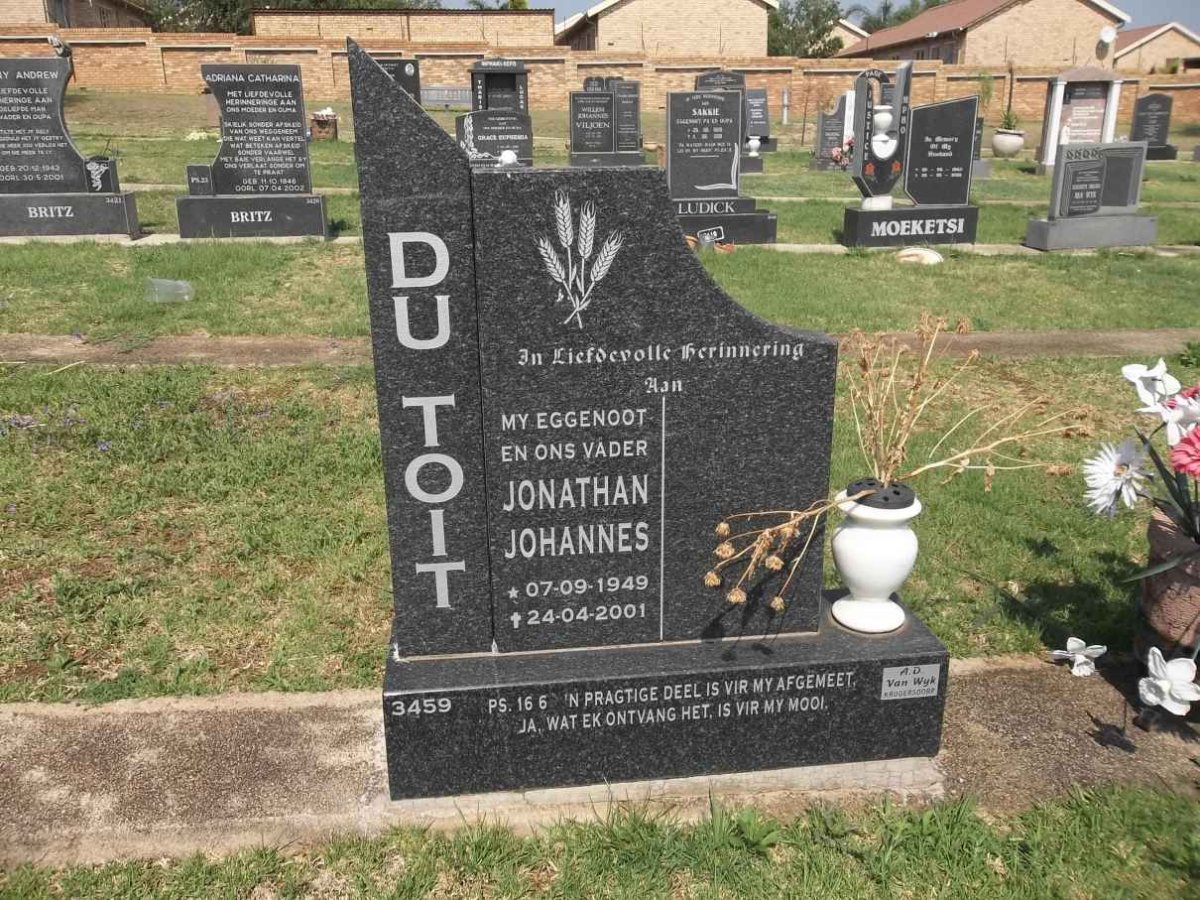 TOIT Jonathan Johannes, du 1949-2001