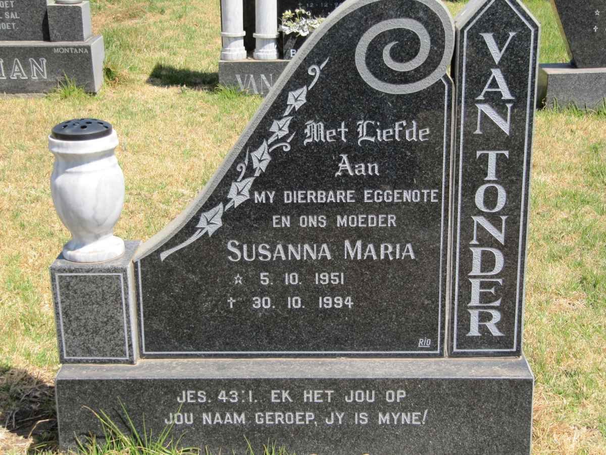 TONDER Susanna Maria, van 1951-1994