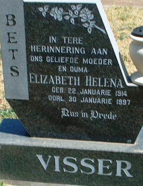 VISSER Elizabeth Helena 1914-1997