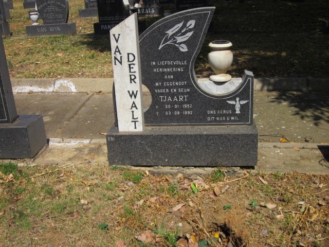 WALT Tjaart, van der 1952-1992