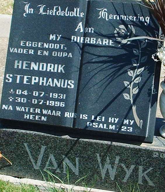 WYK Hendrik Stephanus, van 1931-1996