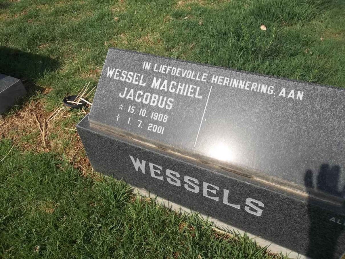 WESSELS Wessel Machiel Jacobus 1908-2001